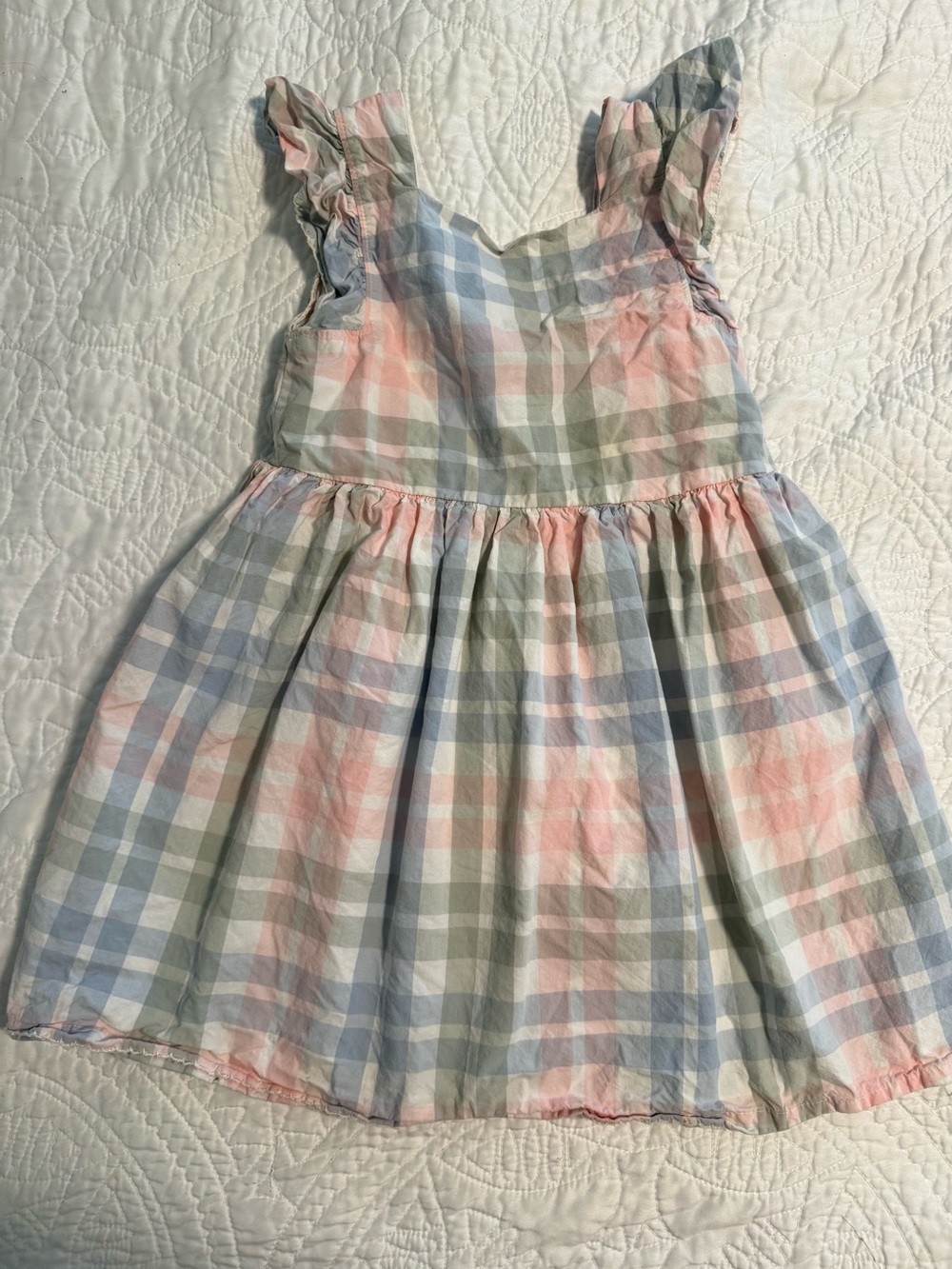 Carter's Pastel Plaid Sleeveless Dress - Pink, Blue, Green